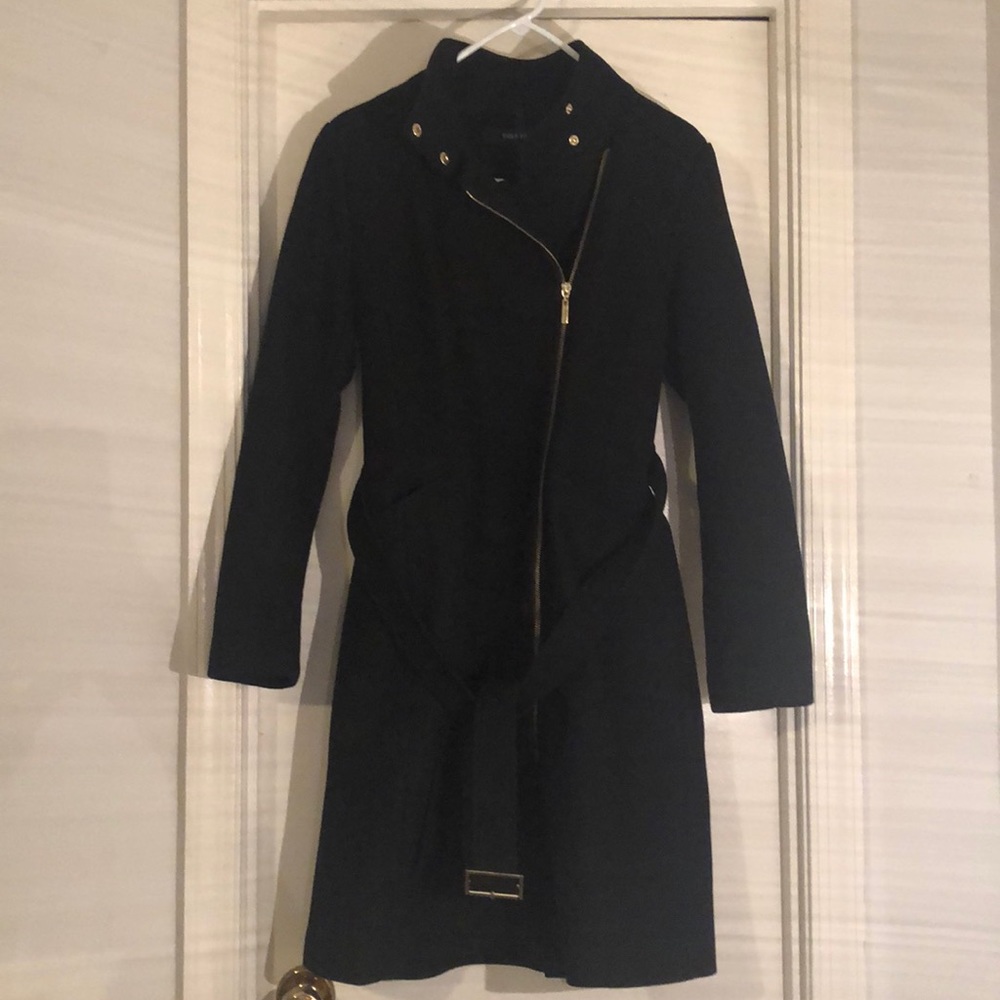 Cole Haan Black Wool Jacket with Gold Trim